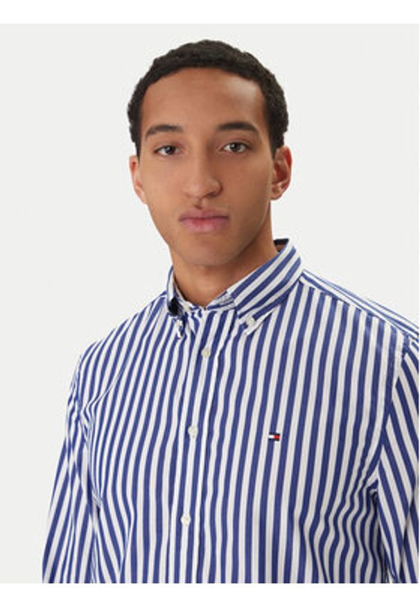 TOMMY HILFIGER - Tommy Hilfiger Koszula MW0MW42440 Niebieski Regular Fit. Kolor: niebieski. Materiał: bawełna