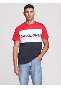 Jack & Jones - Jack&Jones T-Shirt Logo Blocking 12173968 Czerwony Slim Fit. Kolor: czerwony. Materiał: bawełna #1