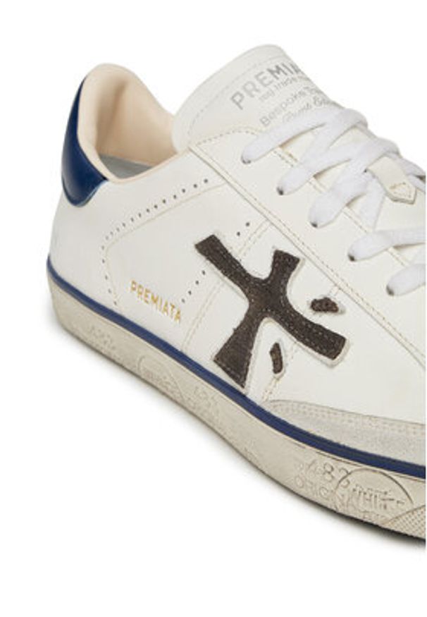 Premiata Sneakersy STEVEN VAR 7503 Biały. Kolor: biały. Materiał: skóra