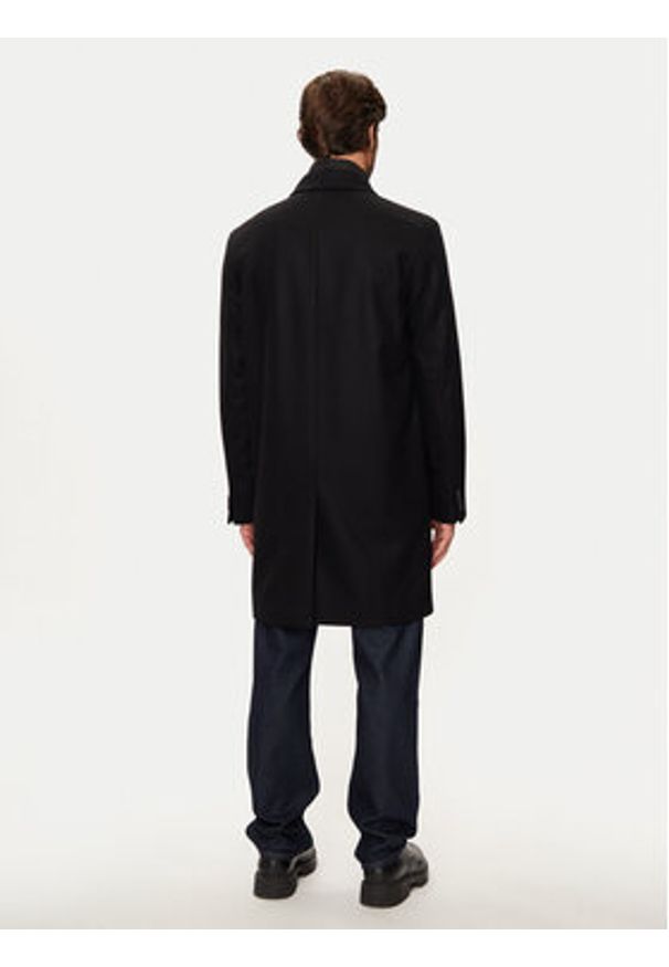 Hugo Płaszcz przejściowy Milogan2441 50528836 Czarny Regular Fit. Kolor: czarny. Materiał: wełna