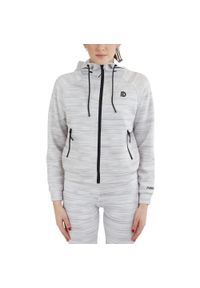 FUNDANGO - Bluza damska Fundango Draug z kapturem. Typ kołnierza: kaptur. Kolor: biały. Materiał: polar. Sport: turystyka piesza #1