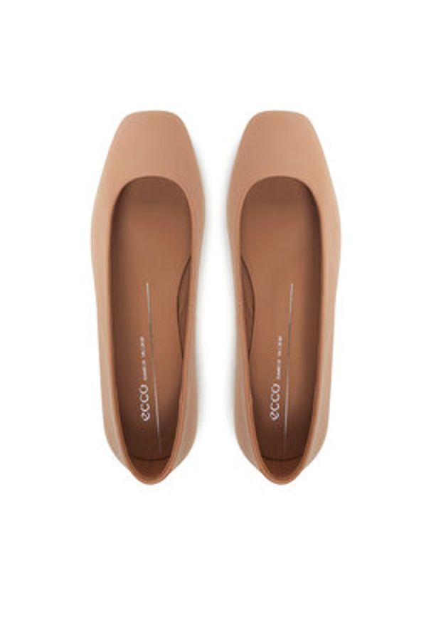 ecco - ECCO Baleriny Margot 23432301084 Beżowy. Kolor: beżowy. Materiał: skóra