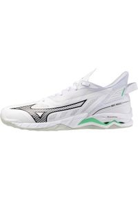 Buty halowe Mizuno Wave Mirage 5. Kolor: czarny, zielony, biały, wielokolorowy. Model: Mizuno Wave. Sport: piłka ręczna #1
