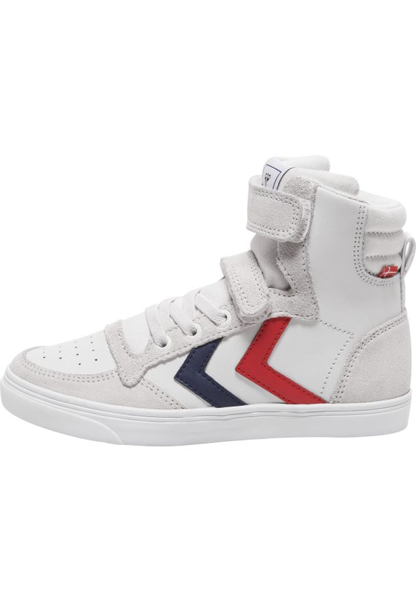 Trenerzy dla dzieci Hummel Slimmer Stadil Leather High. Okazja: na co dzień. Kolor: biały. Sport: turystyka piesza