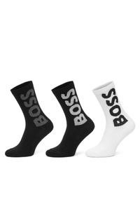 BOSS Zestaw 3 par wysokich skarpet męskich 50524259 Kolorowy. Materiał: bawełna, materiał. Wzór: kolorowy