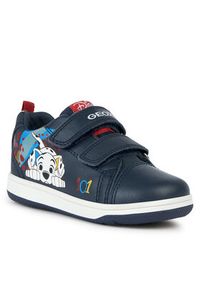 Geox Sneakersy B New Flick Boy B361LA 00085 C4211 M Granatowy. Kolor: niebieski. Materiał: skóra #5