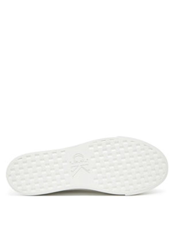 Calvin Klein Jeans Sneakersy Vulc Flatform Lth YW0YW01886 Biały. Kolor: biały. Materiał: skóra