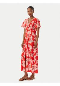 LOLA CASADEMUNT Sukienka letnia LS2616137 Czerwony jasny Regular Fit. Kolor: czerwony. Materiał: wiskoza. Sezon: lato #1