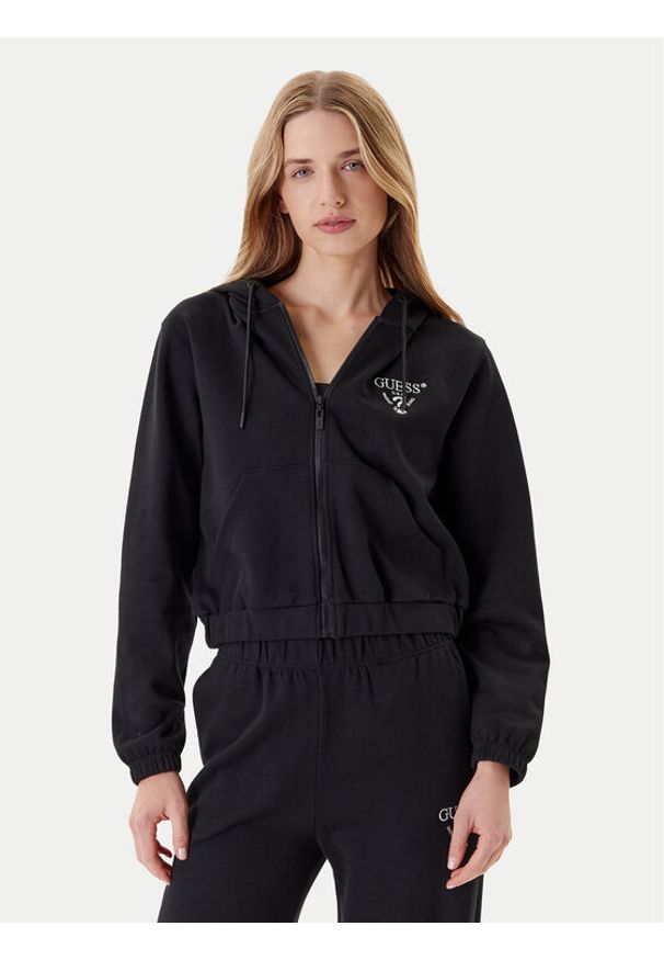 Guess Bluza V5RQ20 KC3D2 Czarny Regular Fit. Kolor: czarny. Materiał: bawełna, syntetyk