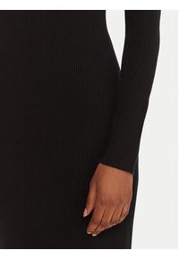 Lacoste Sukienka dzianinowa EF4175 Czarny Slim Fit. Kolor: czarny. Materiał: syntetyk #3