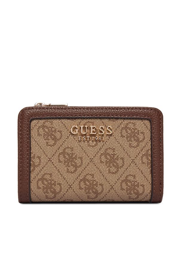 Guess Portfel Lindsey Slg SWSG97 49156 Brązowy. Kolor: brązowy. Materiał: skóra