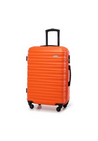 Wittchen - Średnia walizka z ABS-u z żebrowaniem pomarańczowa. Kolor: pomarańczowy. Materiał: guma #8