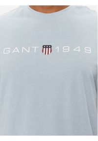 GANT - Gant T-Shirt Graphic 2003242 Błękitny Regular Fit. Kolor: niebieski. Materiał: bawełna