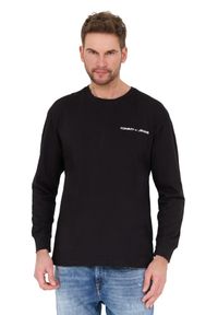 Tommy Jeans - TOMMY JEANS Czarny męski longsleeve, Rozmiar M. Kolor: czarny. Długość rękawa: długi rękaw #6