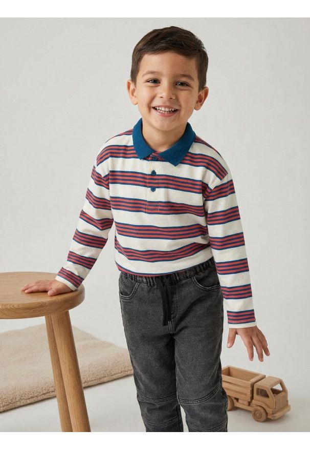 Sinsay - Jeansy jogger z przeszyciami - szary. Kolor: szary