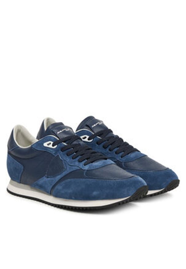 Philippe Model Sneakersy Bivillie Low A014353 BVLU VD06 Granatowy. Kolor: niebieski. Materiał: skóra, zamsz