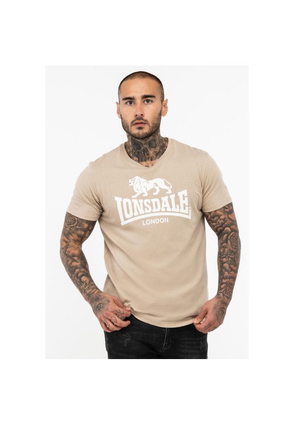 Koszulka Lonsdale St. Erney. Kolor: beżowy, biały, wielokolorowy. Materiał: bawełna