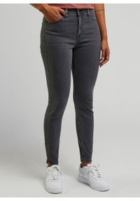 Lee - LEE SCARLETT HIGH ZIP DAMSKIE SPODNIE JEANSOWE MOODY GREY L31BODD42