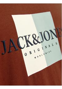 Jack & Jones - Jack&Jones T-Shirt Fredeiksberg 12262492 Brązowy Regular Fit. Kolor: brązowy. Materiał: bawełna #4