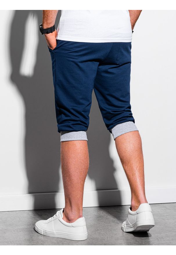 Niebieskie szorty Ombre Clothing casualowe, krótkie, na co dzień