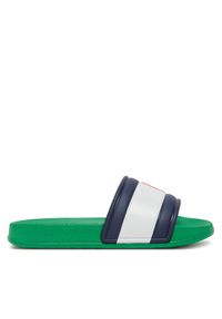 TOMMY HILFIGER - Klapki Tommy Hilfiger. Kolor: zielony