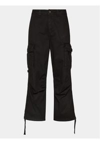 BDG Urban Outfitters Spodnie materiałowe Mix Herringbone Cargo 77395317 Czarny Regular Fit. Kolor: czarny. Materiał: materiał #1