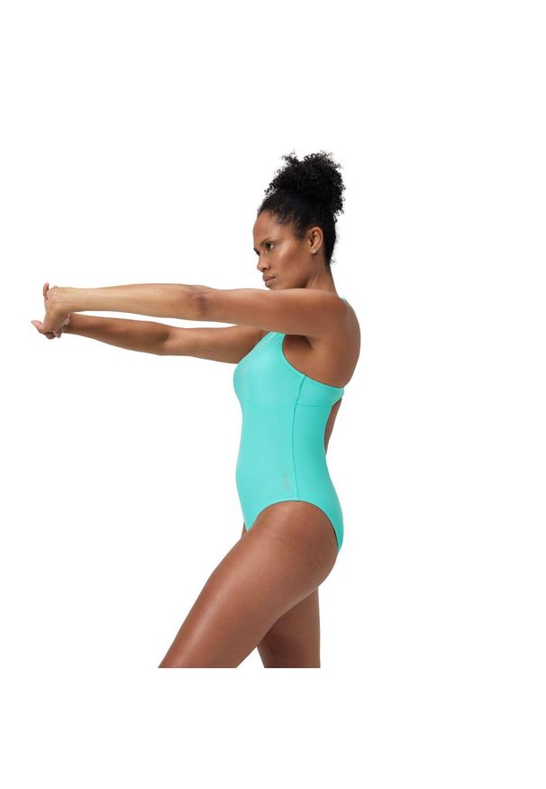 Strój kąpielowy jednoczęściowy damski na basen Speedo Solid High Neck. Kolor: niebieski
