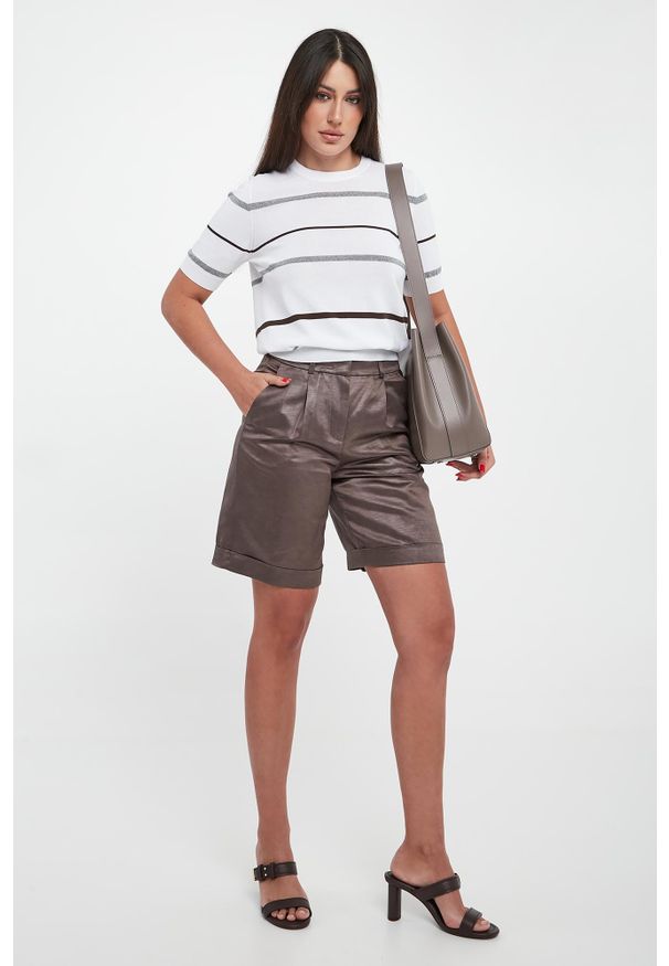 Sweter damski w paski PESERICO. Wzór: paski