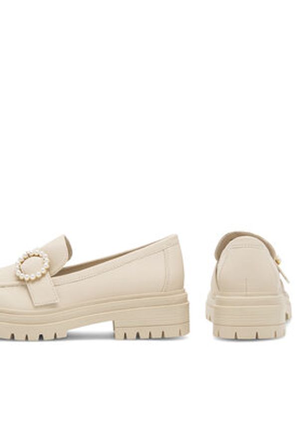 DeeZee Loafersy Felizia WS5195-34 Beżowy. Kolor: beżowy. Materiał: syntetyk