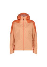 Kurtka damska turystyczna CMP 35A6246. Typ kołnierza: kaptur. Kolor: czerwony. Materiał: softshell. Sport: turystyka piesza #1