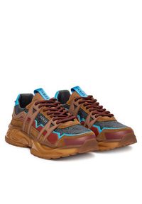 Guess Sneakersy FMFUNO FAL12 Brązowy. Kolor: brązowy. Materiał: skóra