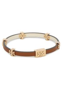 Tory Burch Bransoletka Eleanor Leather Bracelet 147235 Brązowy. Kolor: brązowy