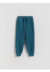 Reserved - Bawełniane joggery z meszkiem - ciemny turkus. Materiał: bawełna #1