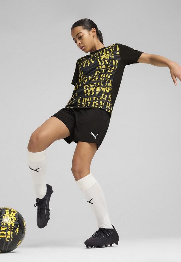 Puma - Młodzieżowa koszulka przedmeczowa Borussia Dortmund 24/25 PUMA. Kolor: żółty, wielokolorowy, czarny