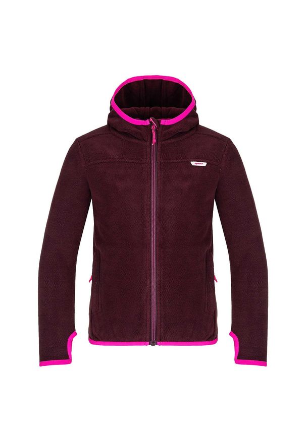 GLOMEX - Loap Qwaro dziecięca bluza polarowa 152. Typ kołnierza: kaptur. Kolor: fioletowy, różowy, wielokolorowy. Materiał: polar