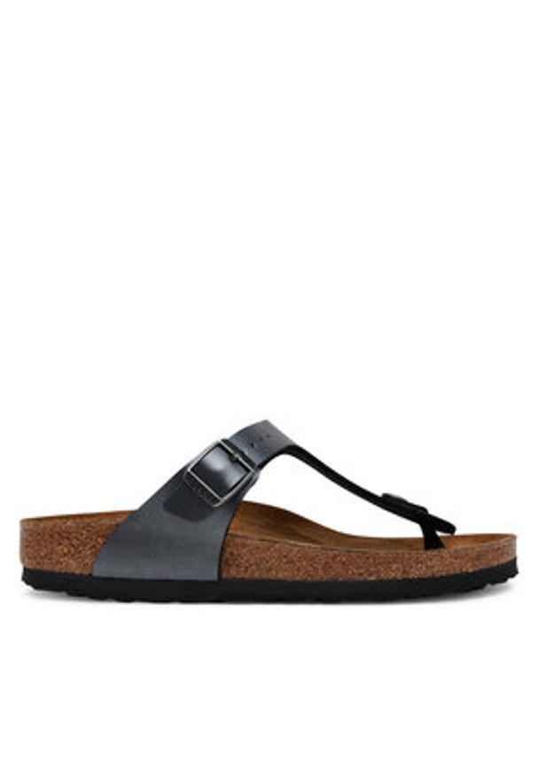 Birkenstock Japonki Gizeh BF 1021457 Szary. Kolor: szary. Materiał: skóra