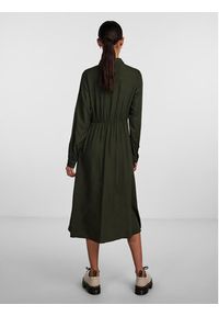 Pieces Sukienka koszulowa 17140732 Zielony Regular Fit. Kolor: zielony. Materiał: wiskoza. Typ sukienki: koszulowe #3