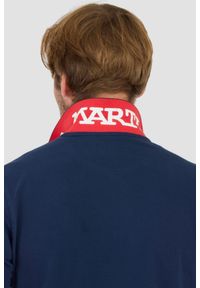 La Martina - LA MARTINA Granatowy męski longsleeve polo Piquet Stretch, Rozmiar XL. Typ kołnierza: polo. Kolor: czarny. Długość rękawa: długi rękaw #3