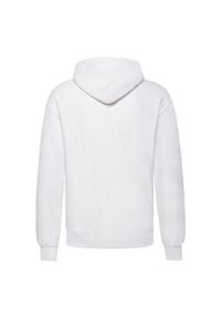 FRUIT OF THE LOOM - Męska Klasyczna Zwykła Bluza Z Kapturem. Typ kołnierza: kaptur. Kolor: biały