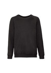 FRUIT OF THE LOOM - Bluza Dziecięca Classic Raglan. Kolor: czarny. Długość rękawa: raglanowy rękaw