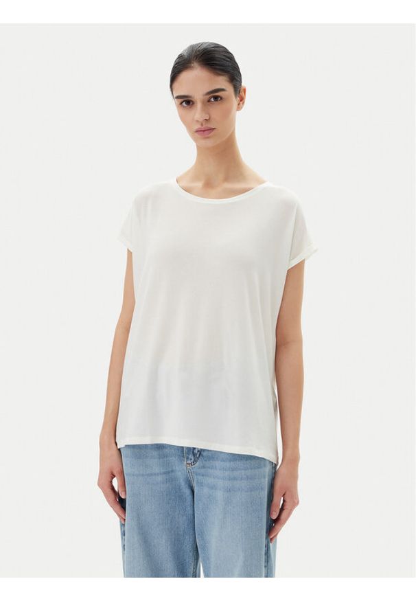 Vero Moda T-Shirt Ava 10284468 Biały Regular Fit. Kolor: biały. Materiał: lyocell