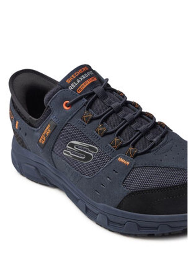 skechers - Skechers Sneakersy Oak Canyon 237450 Granatowy. Kolor: niebieski. Materiał: zamsz, skóra