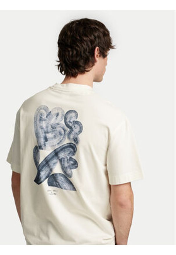 Selected Homme T-Shirt Will 16097225 Écru Relaxed Fit. Materiał: bawełna