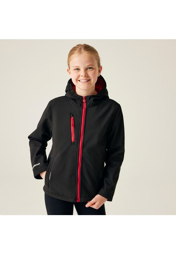 Regatta - Softshell dziecięcy Ablaze 3-Layer. Kolor: czarny. Materiał: softshell