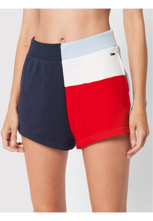 Tommy Jeans Szorty sportowe Archive Blocking DW0DW13592 Kolorowy Relaxed Fit. Materiał: bawełna, syntetyk. Wzór: kolorowy