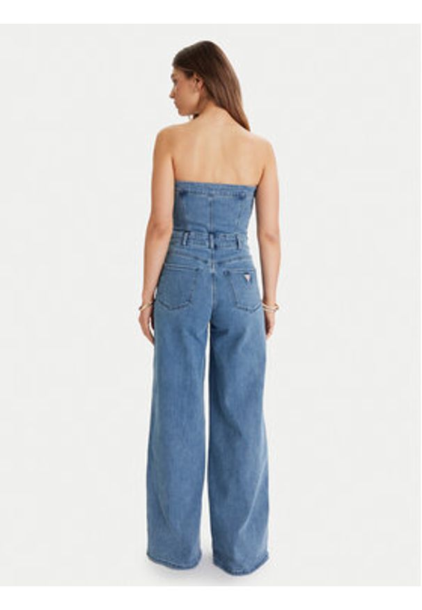 Guess Kombinezon W5BD1F D4LU0 Niebieski Regular Fit. Kolor: niebieski. Materiał: bawełna, jeans