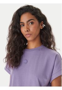 Hugo - HUGO Sukienka codzienna Nalle_B 50540389 Fioletowy Regular Fit. Okazja: na co dzień. Kolor: fioletowy. Materiał: bawełna. Typ sukienki: proste. Styl: casual #2