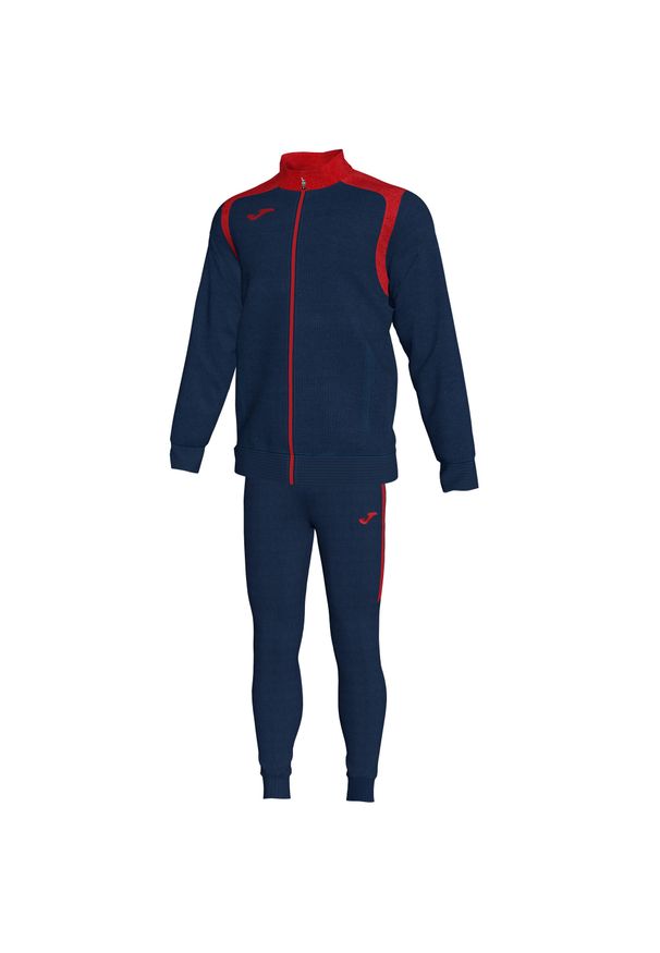 Dres do piłki nożnej dla dzieci Joma Championship V. Kolor: czerwony, niebieski, wielokolorowy. Materiał: dresówka. Styl: sportowy