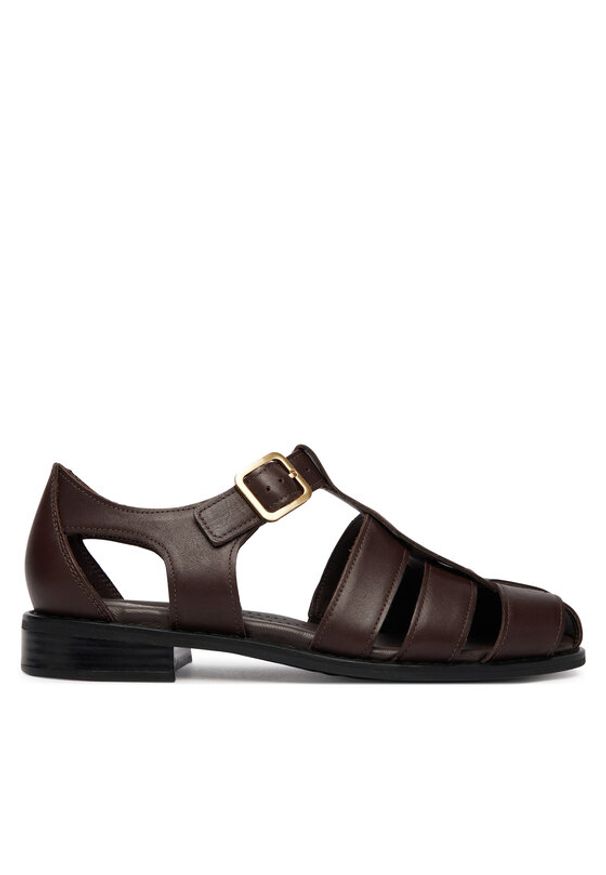 Clarks Sandały Hana Sun 26185911 Brązowy. Kolor: brązowy. Materiał: skóra