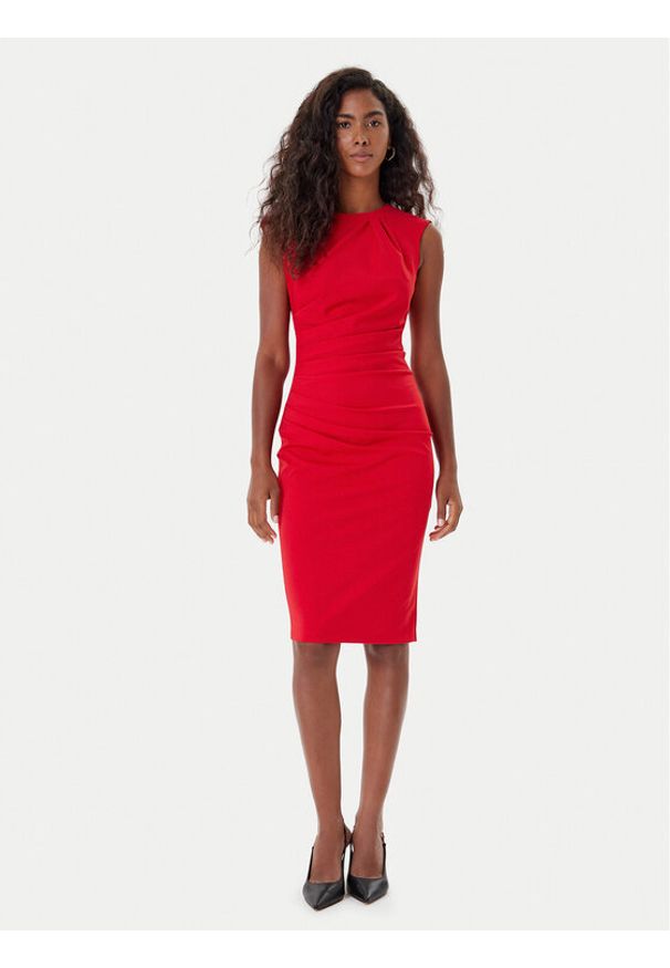 Rinascimento Sukienka koktajlowa CFC0125332003 Czerwony Slim Fit. Kolor: czerwony. Materiał: syntetyk. Styl: wizytowy